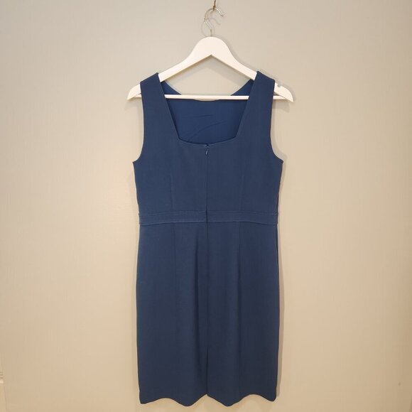 Ann Taylor Sheath Dress Bright Navy Sleeveless - Size 10 - Picture 2 of 7
